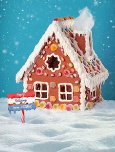 Homemade gingerbread house